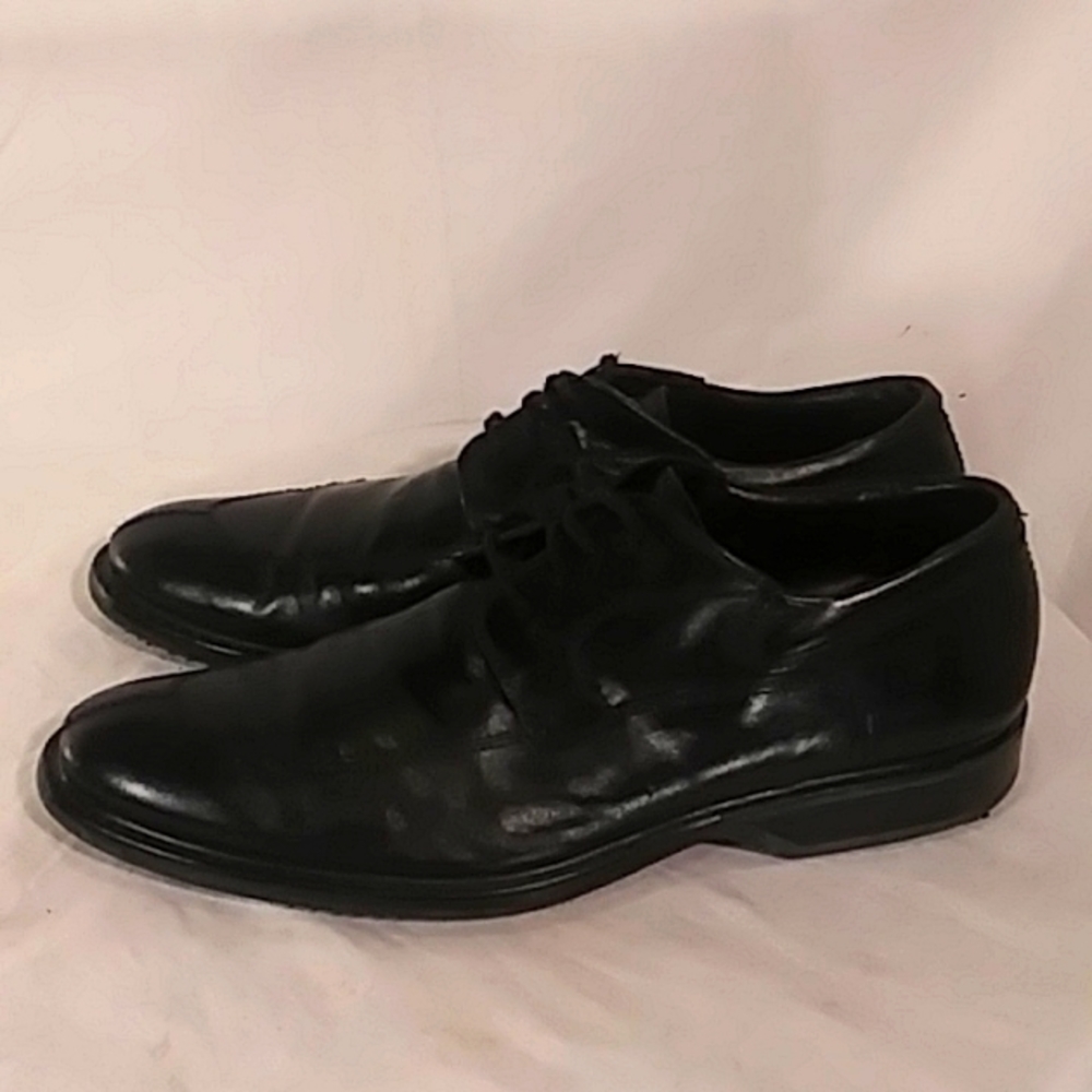 Bacco Bucci (Italy) Black Leather Dress Shoes. - Gem